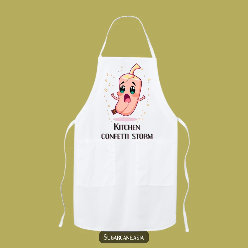 Funny Sugarcane Apron, Kitchen Party with Sugar Confetti, Unique Funny Gift