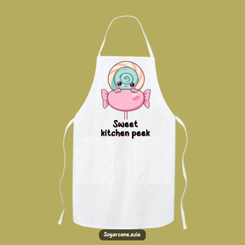 Funny Kawaii Lollipop Kitchen Apron: Cook with Sweet Curiosity, Ideal Funny Gift