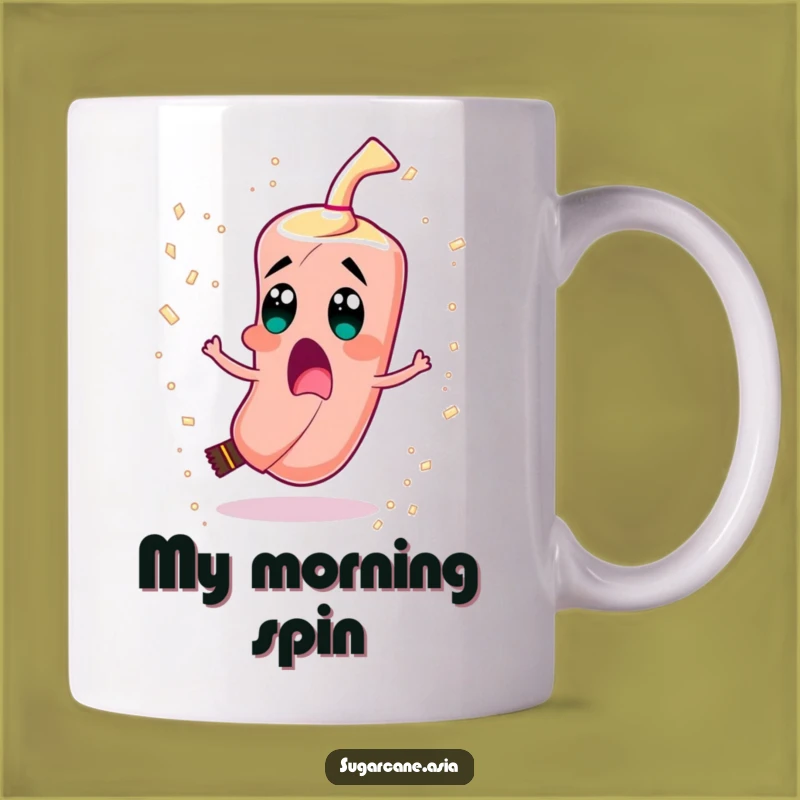 Funny Surprised Sugarcane Mug, Sugar Crystal Confetti Fun, Perfect Funny Gift