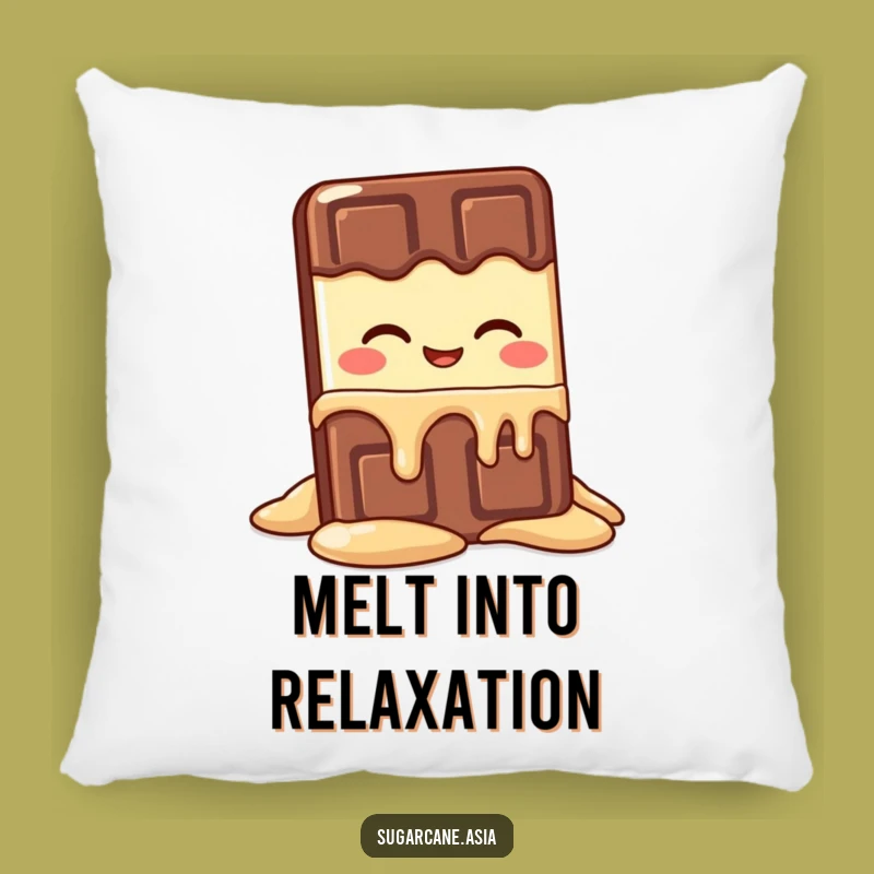 Cozy Funny Kawaii Chocolate Bar Melting Pillow: Sweet Dreams Guaranteed Gift