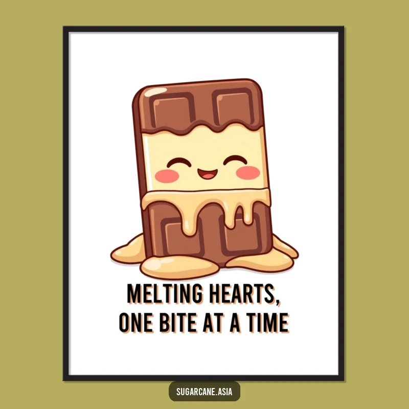 Free Printable Kawaii Chocolate Wall Art: Sweet Smiles Downloadable Decor