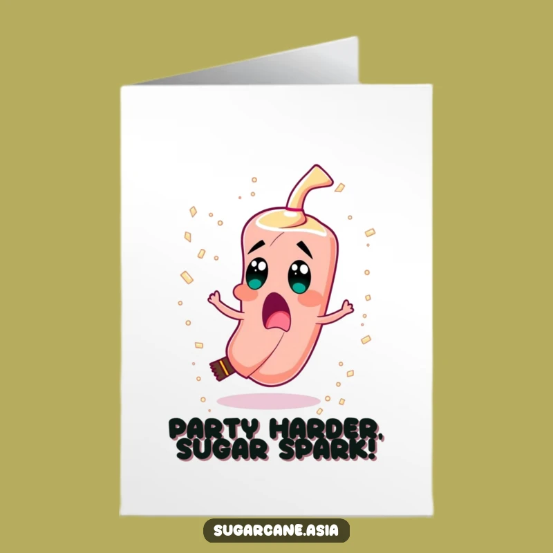 Free Printable Birthday Card: Sugarcane's Confetti Chaos Funny Downloadable Gift