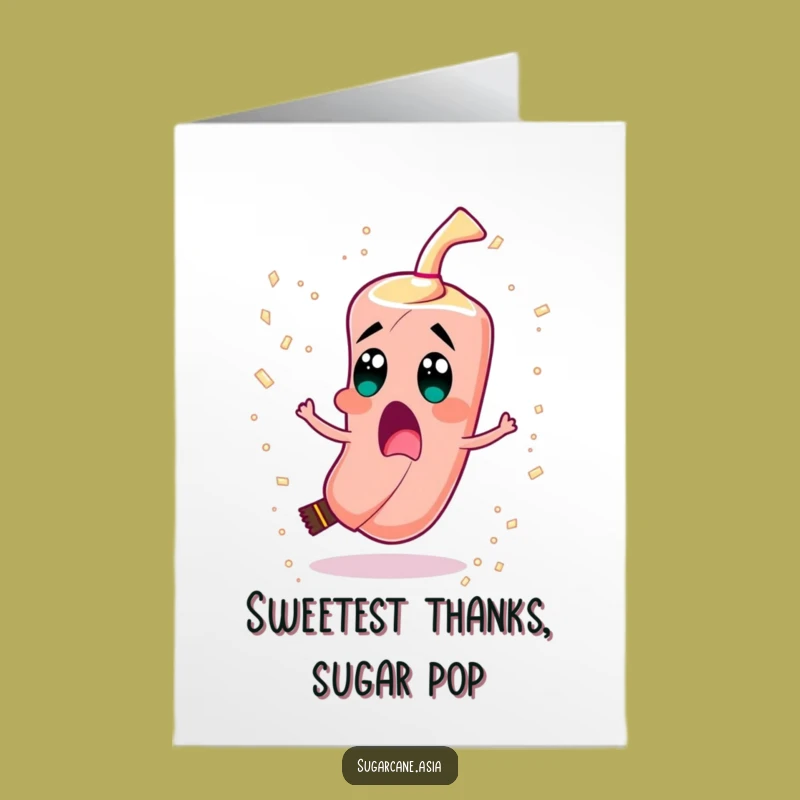 Free Printable Thank You Card: Sugarcane's Sweet Surprise Funny Downloadable Gift