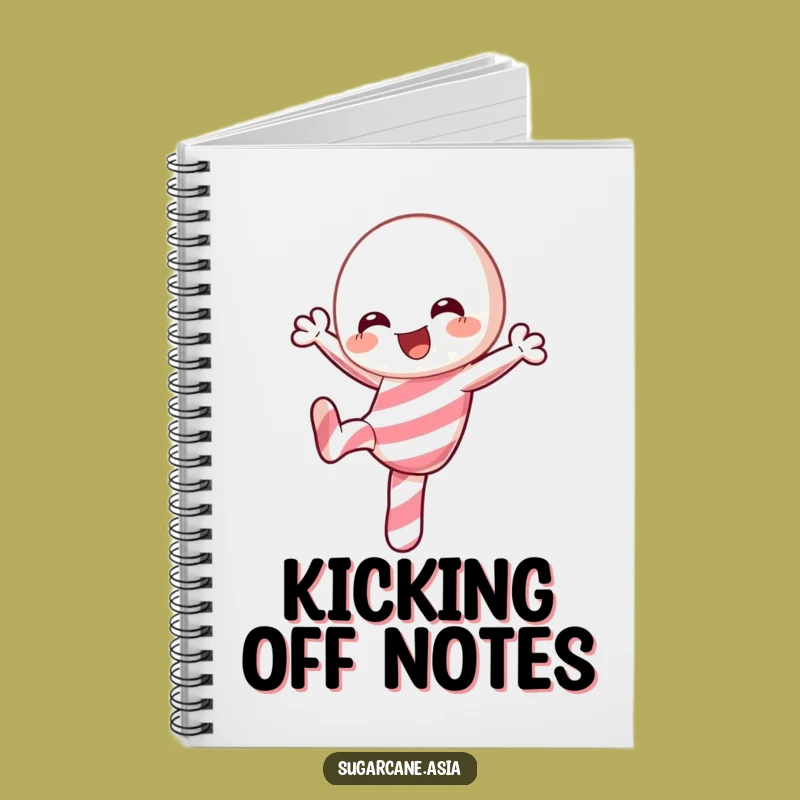 Funny Kawaii Candy Cane Notebook: Jot Down Joyful Ideas, Perfect Festive Funny Gift