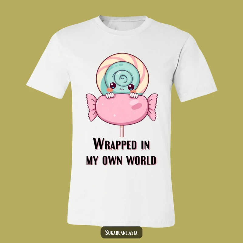 Funny Kawaii Lollipop T-Shirt: Curious Peek, Sweet Anime Funny Gift Apparel