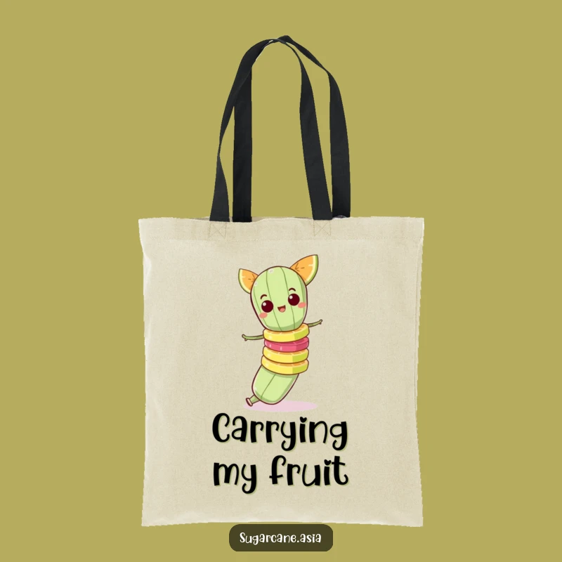 Funny Sugarcane Tote Bag, Carry Fruit Stack Fun, Ideal Funny Gift