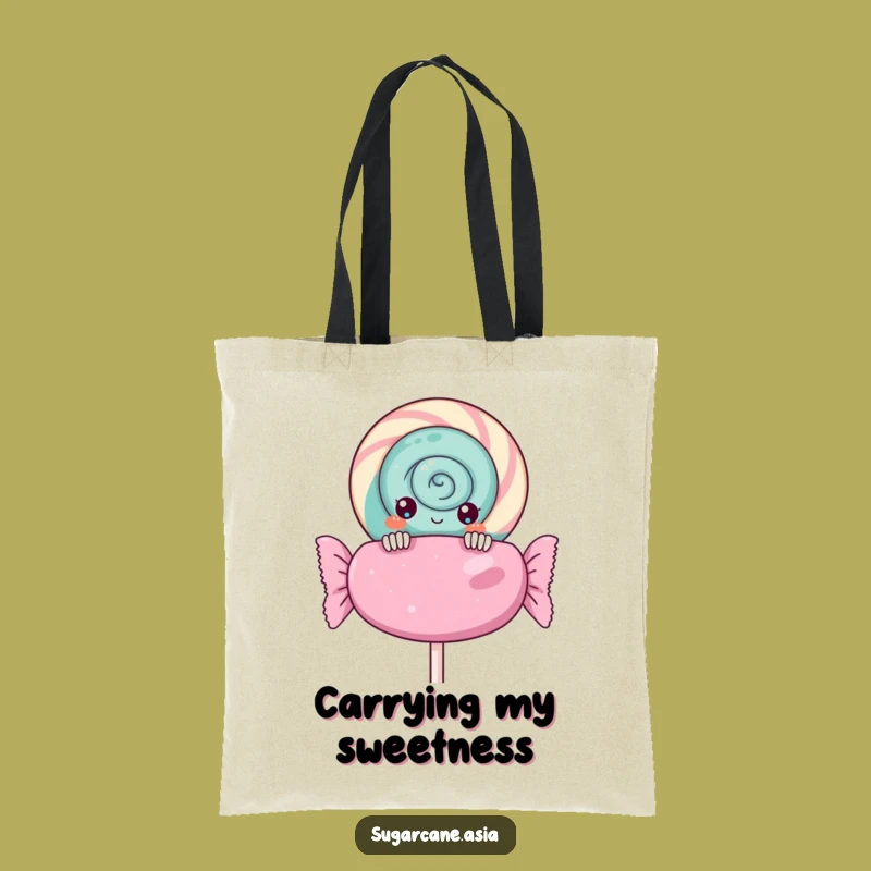 Funny Kawaii Lollipop Tote Bag: Carry Sweet Curiosity, Cute Accessory